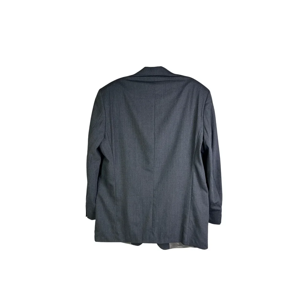 Calvin Klein Blazer 46R Gray Wool Timeless Corporate Business Casual Office